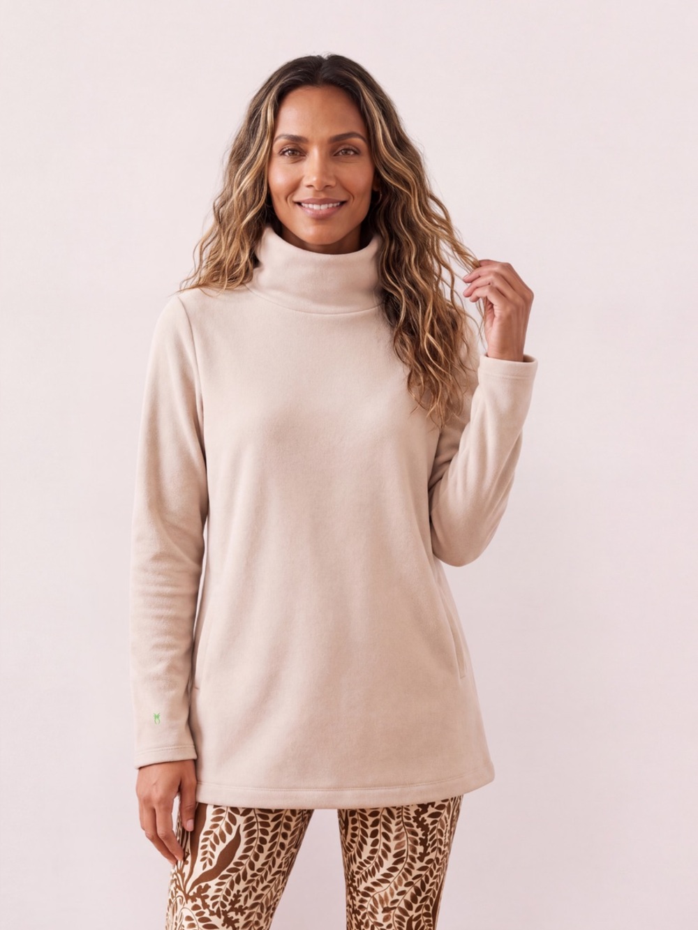 Dudley Stephens Oatmeal Cobble Hill Turtleneck Sweater